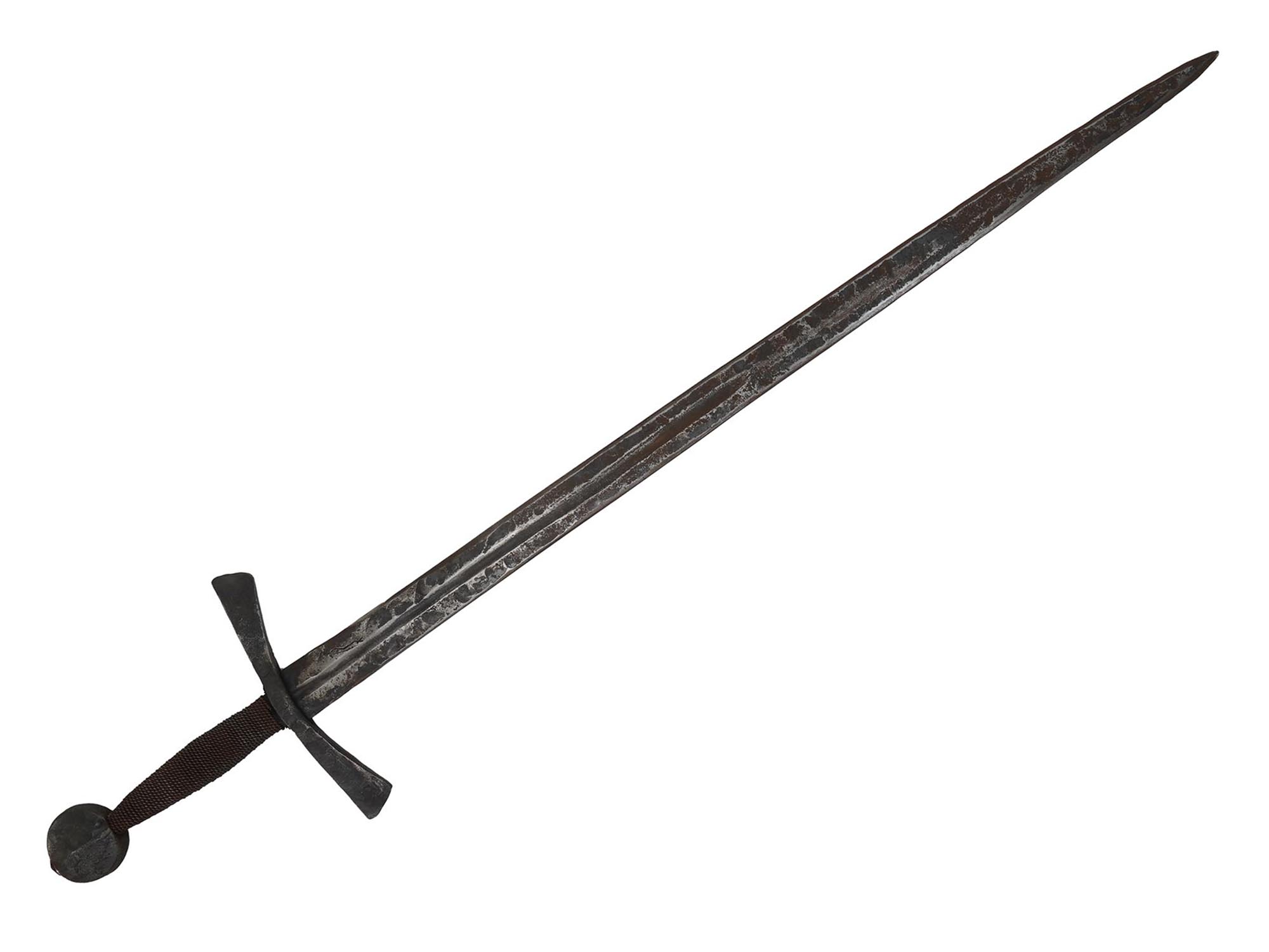 VINTAGE REPLICA OF AN IRON FORGED MEDIEVAL SWORD PIC-1